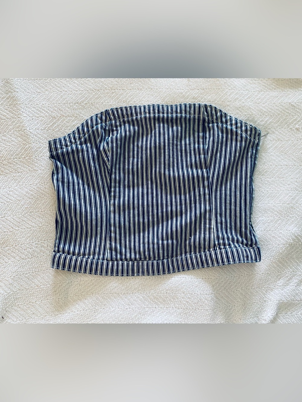 Vero Moda Denim Jean & White Striped Seeveless Top